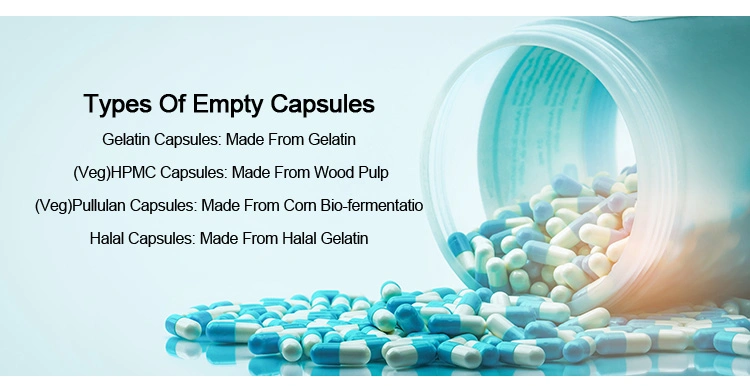 Food Grade Vegetable Pullulan Vacant Capsule Empty Capsules