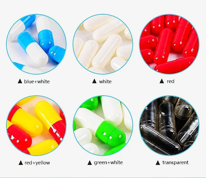 Empty HPMC Hard Capsule in Size 00-4# Customized Colour for Pharmaceutical Pill